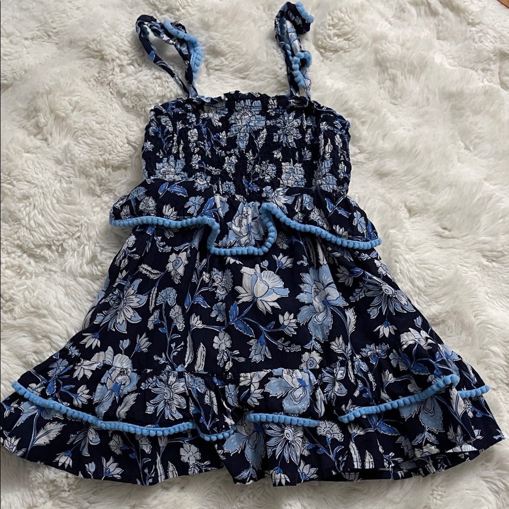 Vineyard Vines Navy and Light Blue Floral Dress